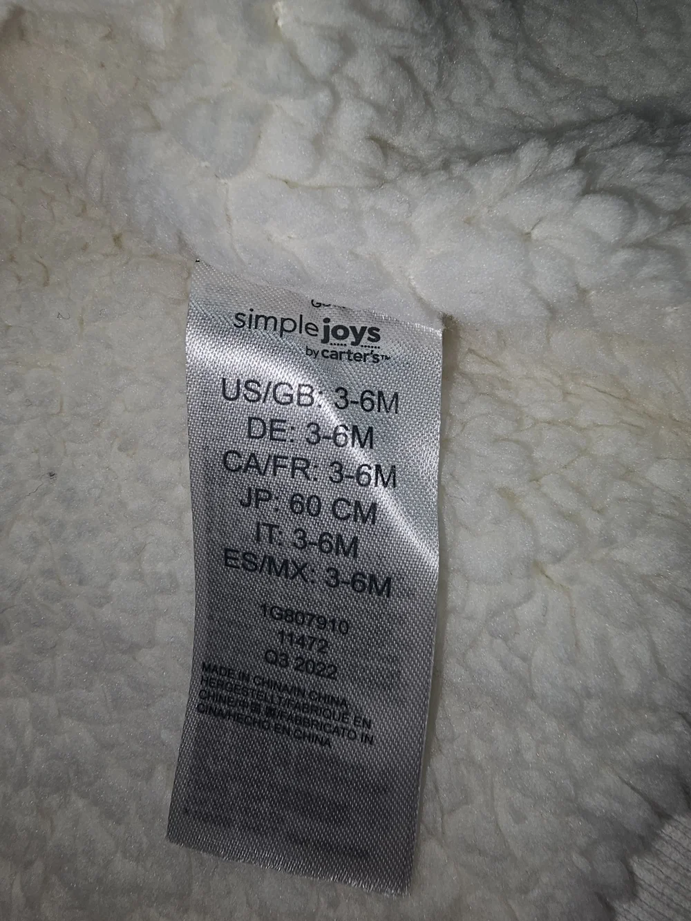 Carter's Cream Sherpa Lined Zip Hoodie with Ear HoodSimple Joys by Carter's Baby